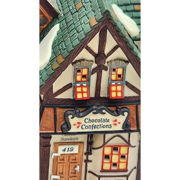 Department 56 Glendun Cocoa Works 58478 Dickens Village Illuminated Original Box - Picture 11 of 16